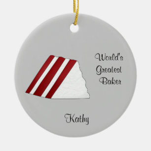 Enfeites de natal vermelhos do bolo de veludo