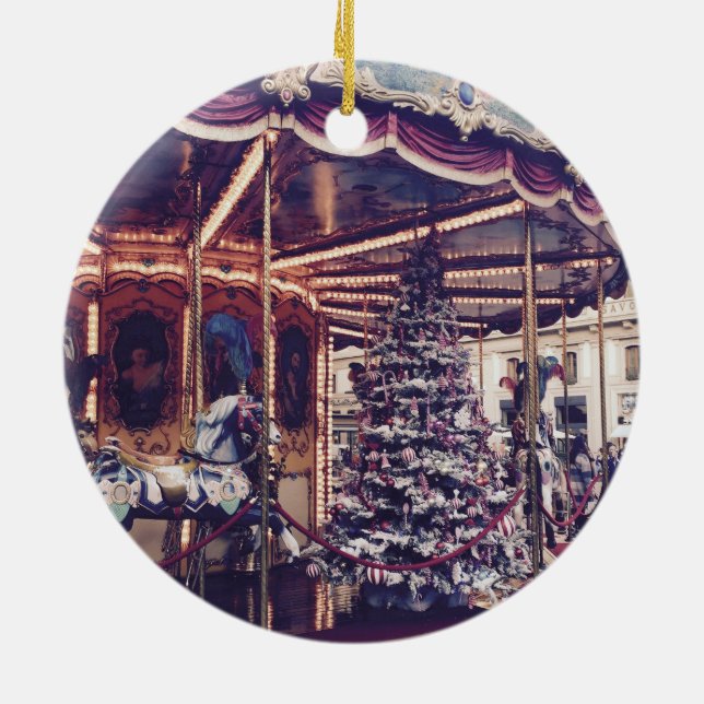 Enfeites de natal Vintage Carousel (Traseira)