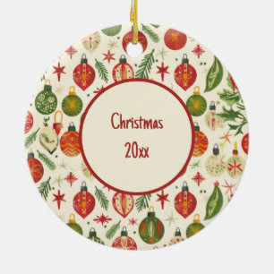 Enfeites de Natal Vintage Estampa Total