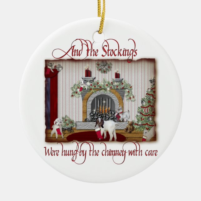 Enfeites de natal Vintage Goat (Frente)