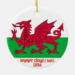 Enfeites de natal Welch da bandeira do dragão de