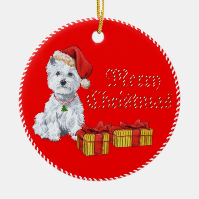 Enfeites de natal Westies (Frente)