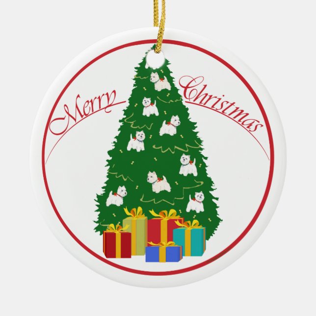 Enfeites de natal Westies (Frente)