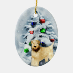 Enfeites de natal Wheaten brandamente revestidos