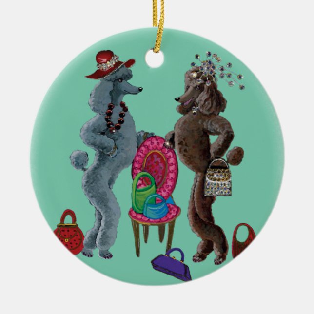 Enfeites de natal Whimsical Poodle (Frente)
