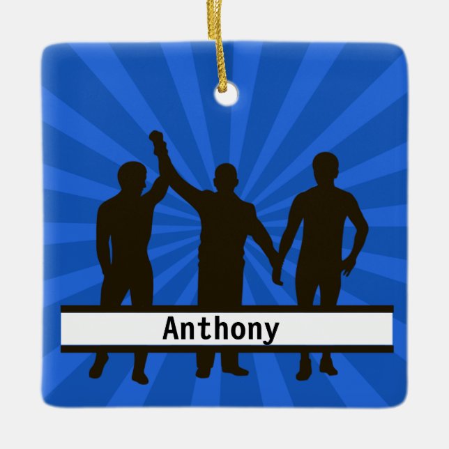 Enfeites de natal Wrestler Personalizado (Frente)