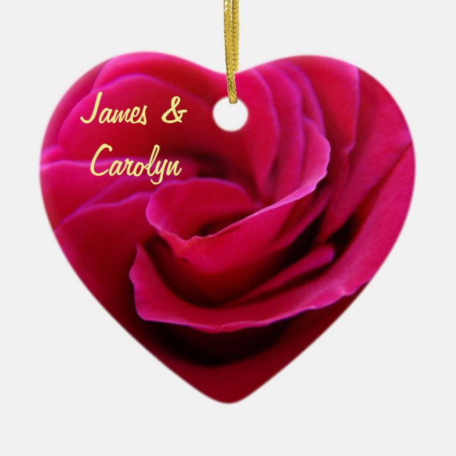 Enfeites de Nome dele e dela ou Rosa Rosa Data de  (Frente)