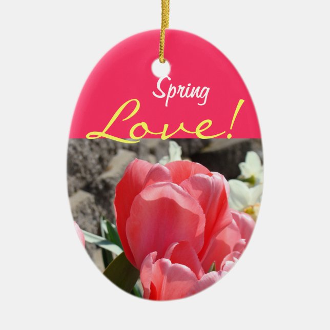 Enfeites de presentes de Amor de Primavera! Nome D (Frente)
