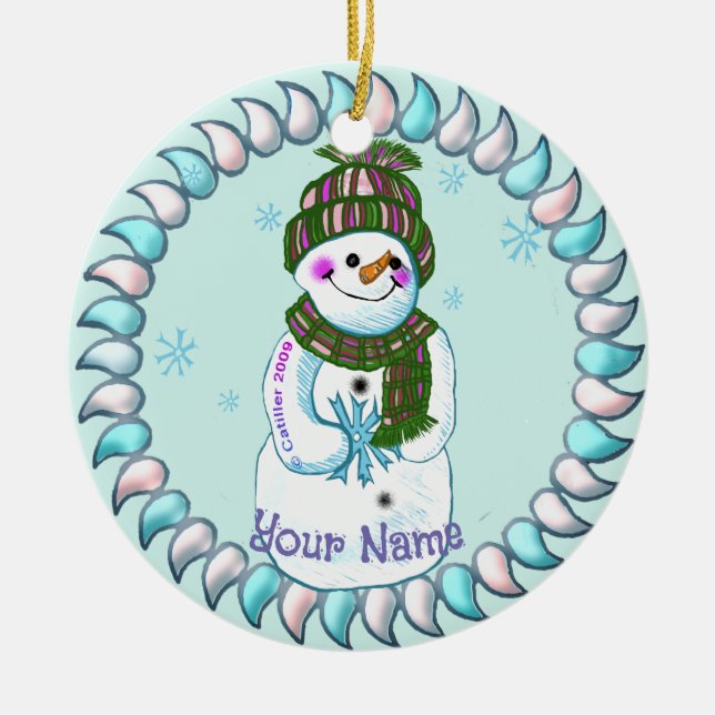 Enfeites de Vovó Boneco de Neve (Frente)