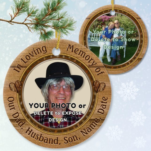 Enfeites Personalizados com Foto, Memorial para o  (Personalized Memorial Christmas Ornaments. In Memory Ornament is a wonderful bereavement keepsake.)