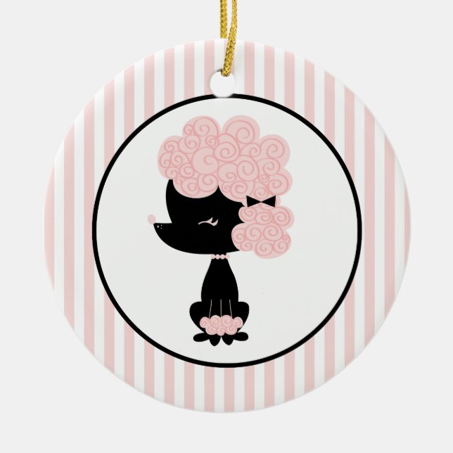 Enfeites Personalizados de Poodle Francês de Desen (Frente)