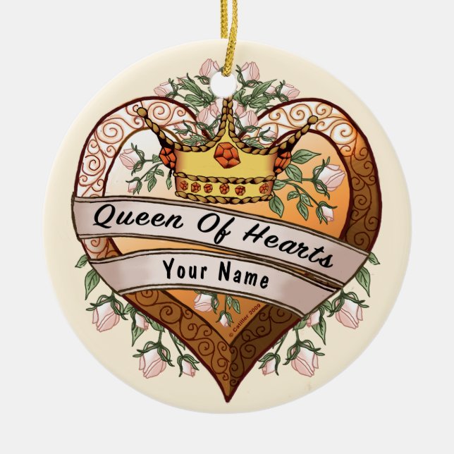 Enfeites personalizados Rainha do Meu Coração (Frente)