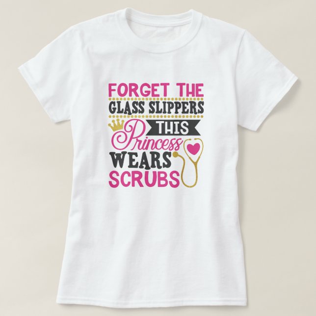 Enfermagem com T-Shirt (Frente do Design)