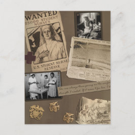 Enfermagem Vintage - Cartão Postal para Álbum de R
