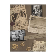 Enfermagem Vintage - Cartão Postal para Álbum de R