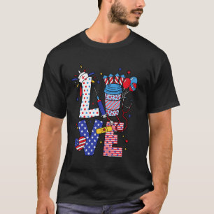 Enfermeira Americana Top de Limpeza do 4 de Julho