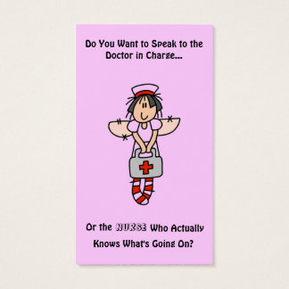 Enfermeira conhece placas de negócios