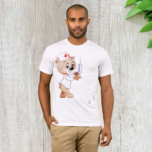Enfermeira de Urso de Teddy Mens T-Shirt