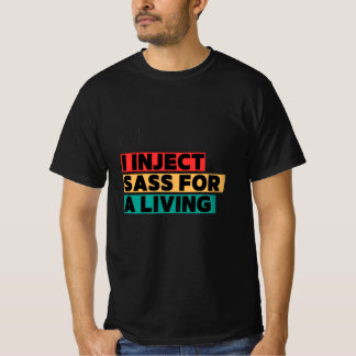 ENFERMEIRA ENGRAÇADA T-SHIRT - INJETO SASS PARA VI