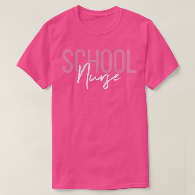 Enfermeira escolar de volta à camiseta escolar (Frente do Design)