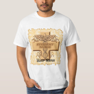 Enfermeira Estudante Caduceus costume camiseta de 