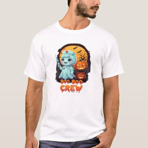 Enfermeira Fantasma Fofa - Camiseta Clássica de Ha