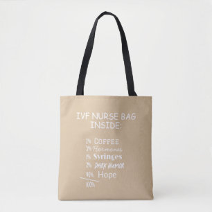 Enfermeira FIV Fertilidade Agravadora Tote Bag Eng