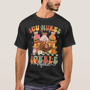 Enfermeira Icu de Ação de Graças Gobble Scrub Top