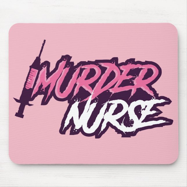 Enfermeira Mousepad do assassinato - rosa (Frente)