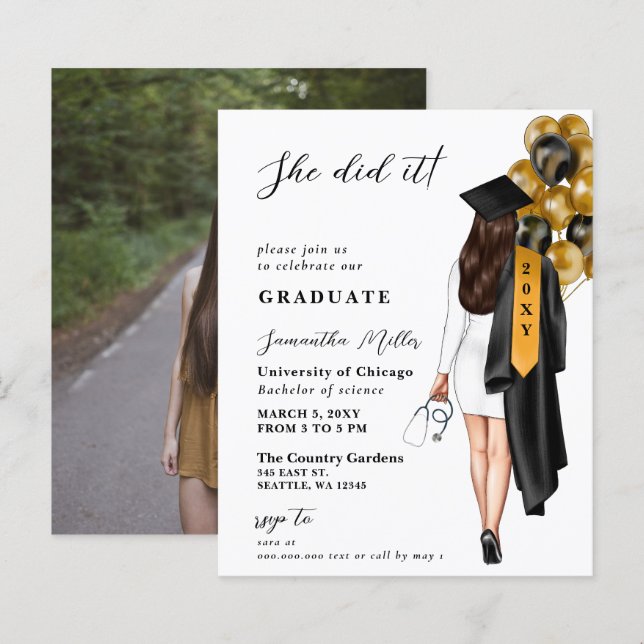 Enfermeira Negra Dourada Do Orçamento Ela Fez A Gr (Frente/Verso)