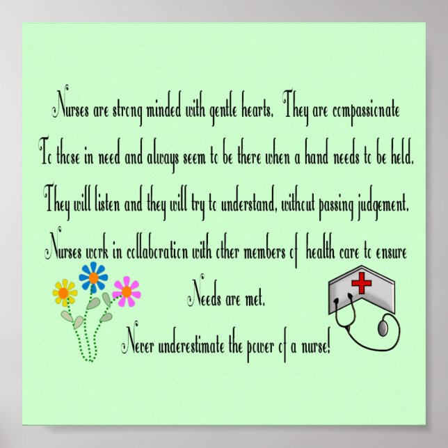 Enfermeira Poster "Poder de uma Enfermeira!" (Frente)
