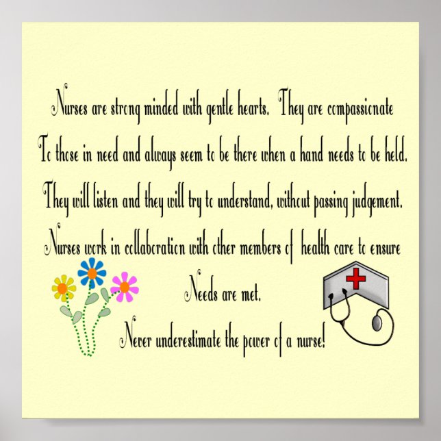 Enfermeira Poster "Poder de uma Enfermeira!" (Frente)