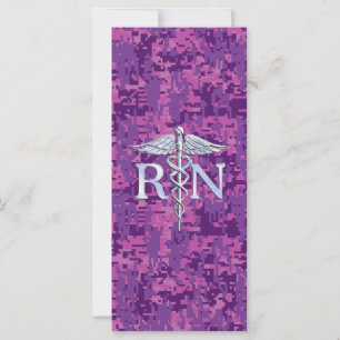 Enfermeira Registrada RN Caduceus em Pink Camo