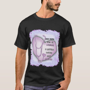 Enfermeira Roxa t-shirt personalizada de enfermeir