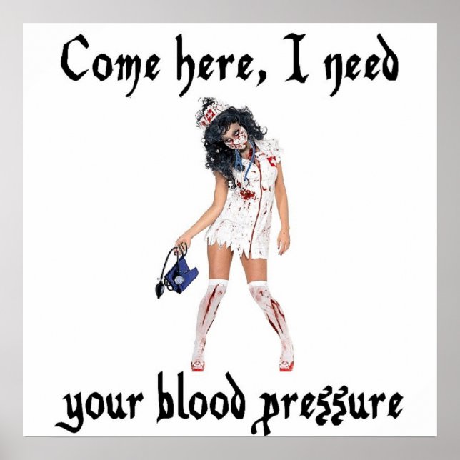 Enfermeira Zombie da CNA, Poster engraçada (Frente)