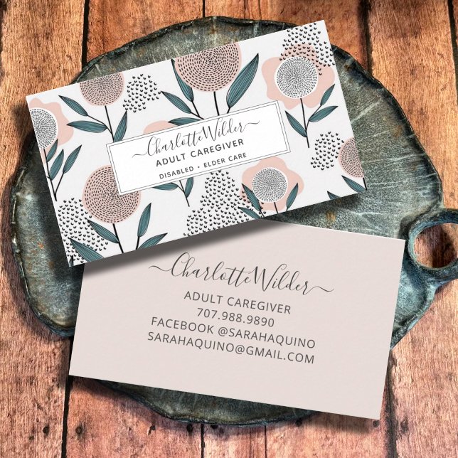 Enfermeiro Cartão Floral Desenhado À Mão (Criador carregado)