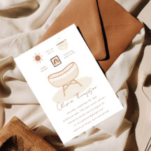 Enfermeiro do Chá de fraldas Boho Convite Teracott