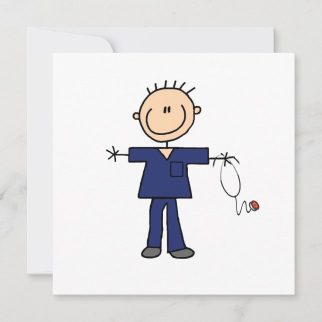 Enfermeiro do manto intacto - azul (Frente)