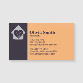 Enfermeiro Laranja Roxo Cartão de visita Magnet