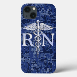 Enfermeiro Registrado RN Caduceus no Marinho Blue 