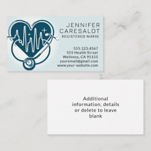 Enfermeiro RN, LVN, LPN, Cartão de visita de Caret