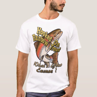 Enganchado na camisa da truta