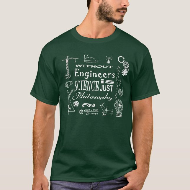 Engenharia contra o t-shirt da divisa da ciência (Frente)