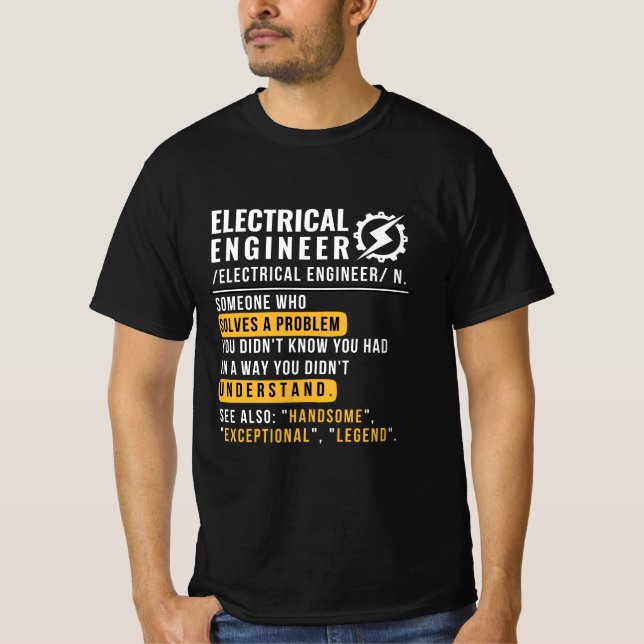 Engenheiro elétrico [substantivo] T-Shirt (Frente)