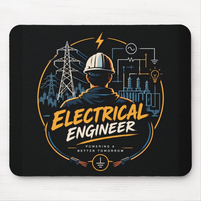 Engenheiro Elétrico Um Amanhã Melhor Mouse Pad (Frente)