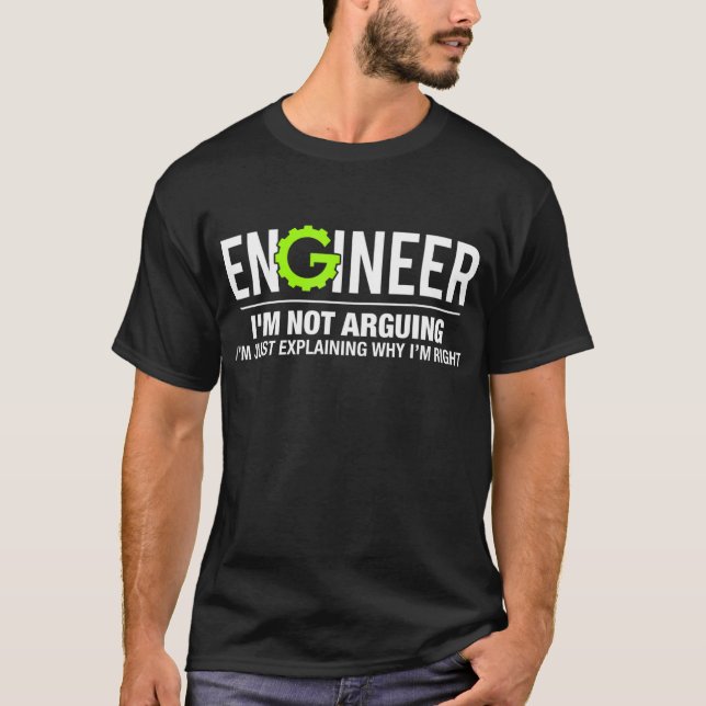 Engenheiro Não estou a falar de T-Shirt Engraçado  (Frente)