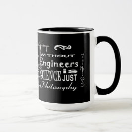 Engenheiros contra a caneca da divisa da filosofia