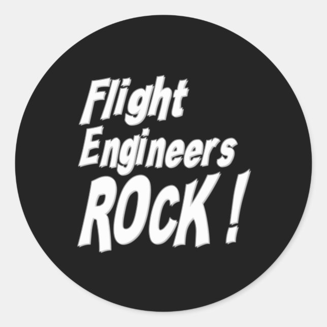 Engenheiros de voo Rock! Adesivo (Frente)