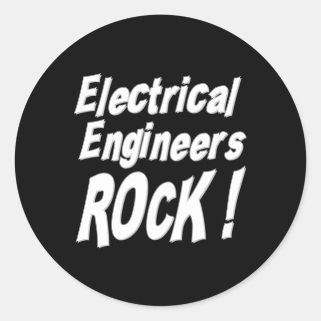 Engenheiros Elétricos Rock! Adesivo (Frente)