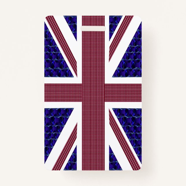 England Flag, Excelente UK Flag Crachá (Verso)